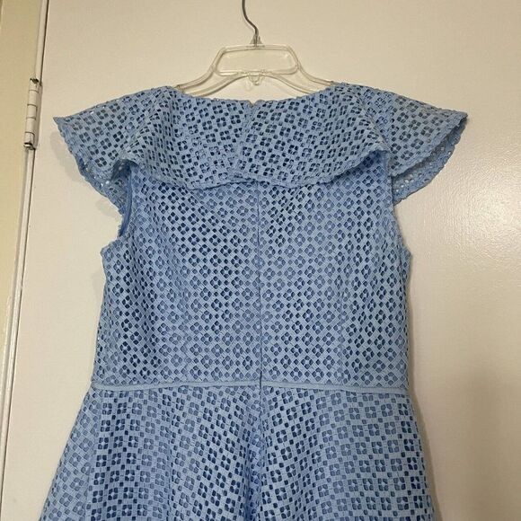 NEW! Draper James collection lattice a line dress light blue Size US 10 $195 - Picture 3 of 7